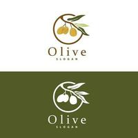 olive pétrole logo, olive feuille plante à base de plantes jardin vecteur, Facile élégant luxueux icône conception modèle illustration vecteur