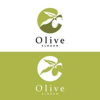 olive pétrole logo, olive feuille plante à base de plantes jardin vecteur, Facile élégant luxueux icône conception modèle illustration vecteur