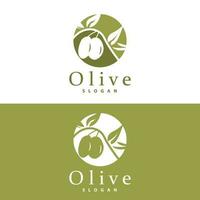 olive pétrole logo, olive feuille plante à base de plantes jardin vecteur, Facile élégant luxueux icône conception modèle illustration vecteur