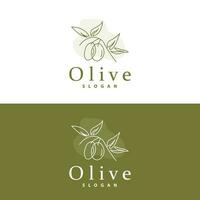 olive pétrole logo, olive feuille plante à base de plantes jardin vecteur, Facile élégant luxueux icône conception modèle illustration vecteur