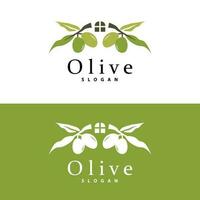 olive pétrole logo, olive feuille plante à base de plantes jardin vecteur, Facile élégant luxueux icône conception modèle illustration vecteur