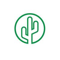 illustration vectorielle de cactus logo modèle vecteur