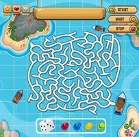 activité de jeu de puzzle labyrinthe pour les enfants vecteur