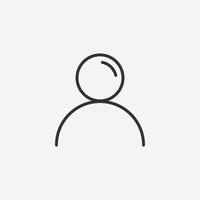 utilisateur, icône de vecteur de profil. homme, humain, personne, icône de vecteur de signe de tête