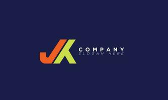 jk alphabet lettres initiales monogramme logo kj, j et k vecteur