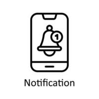 notification vecteur contour Icônes. Facile Stock illustration Stock