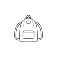 illustration d'icône de vecteur de sac d'école