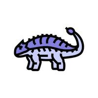 ankylosaurus dinosaure animal Couleur icône vecteur illustration
