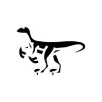 velociraptor dinosaure animal glyphe icône vecteur illustration