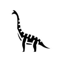 brachiosaure dinosaure animal glyphe icône vecteur illustration