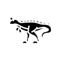 carnotaurus dinosaure animal glyphe icône vecteur illustration