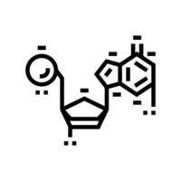 nucléique acides biochimie ligne icône vecteur illustration