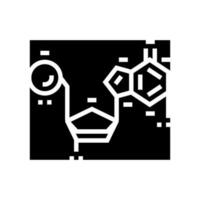 nucléique acides biochimie glyphe icône vecteur illustration