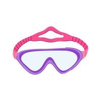 nageur piscine lunettes cartoon vector illustration