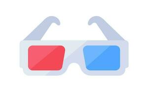 3d des lunettes avec rouge et bleu lentilles pour en train de regarder films dans prime cinémas vecteur