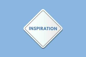inspiration texte bouton. inspiration signe icône étiquette autocollant la toile boutons vecteur