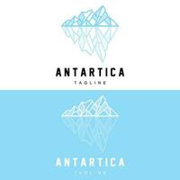 Montagne logo, antarctique iceberg logo conception, la nature paysage vecteur, produit marque illustration icône vecteur