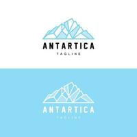 Montagne logo, antarctique iceberg logo conception, la nature paysage vecteur, produit marque illustration icône vecteur