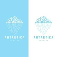 Montagne logo, antarctique iceberg logo conception, la nature paysage vecteur, produit marque illustration icône vecteur