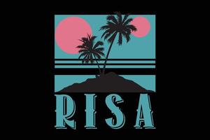 risa T-shirt conception vecteur