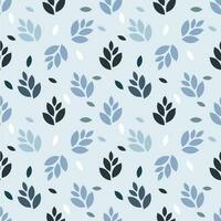 vecteur sans couture modèle de feuilles motifs sur lumière bleu Contexte