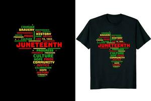 juneteenth journée T-shirt conception vecteur