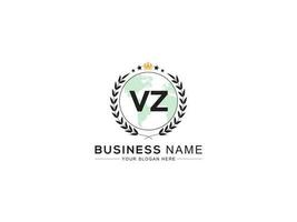 initiale vz couronne logo, unique Royal vz logo lettre vecteur pour magasin