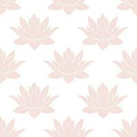 sans couture modèle, rose lotus fleurs sur une blanc Contexte. floral arrière-plan, textile, vecteur