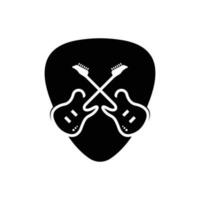 la musique et bande classique logo, guitare, la musique club ancien logo vecteur