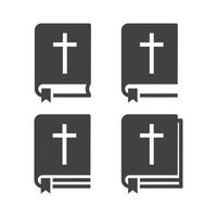 ensemble de Bible livre icône isolé vecteur illustration.