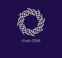 moderne abstrait ADN chaîne logo icône. ADN hélix chaîne logo modèle. vecteur. vecteur