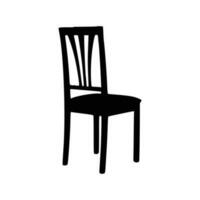 agréable en bois chaises silhouette vecteur, chaise silhouette vecteur. vecteur