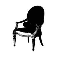 chaise silhouette conception vecteur