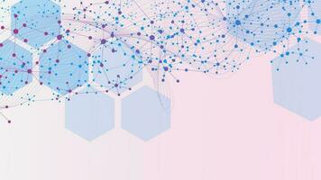 moderne scientifique avec points et lignes lien et hexagonal forme élément. médical, chimie, science et La technologie conception. vecteur illustration.