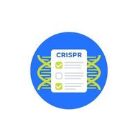 crispr, icône plate de vecteur de génie génétique