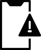 illustration vectorielle d'avertissement mobile sur fond. symboles de qualité premium. icônes vectorielles pour le concept et la conception graphique. vecteur