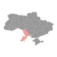 Odesa oblast carte, Province de Ukraine. vecteur illustration.