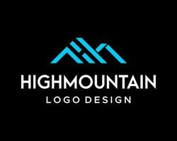 mh lettre monogramme initiales Montagne aventure logo conception vecteur. vecteur