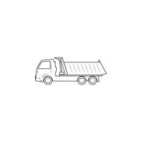 un camion ligne vecteur icône illustration