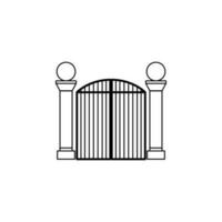 métal portes vecteur icône illustration