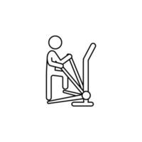 homme gens athlétique Gym gymnase aptitude exercice en bonne santé formation faire des exercices signe symbole pictogramme vecteur icône illustration