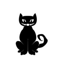 chat silhouette vecteur icône illustration