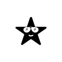 mer étoile dans Soleil des lunettes vecteur icône illustration