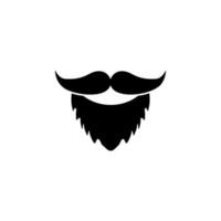 moustache et barbe vecteur icône illustration