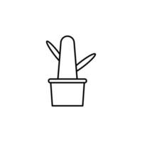 cactus dans une pot vecteur icône illustration