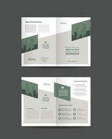 conception de brochures à deux volets et conception de prospectus de marketing d'entreprise vecteur