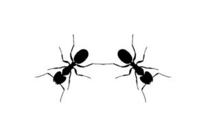 paire de le fourmi silhouette pour art illustration, logo, pictogramme, site Internet, ou graphique conception élément. vecteur illustration