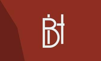 alphabet lettres initiales monogramme logo bh, hb, b et h vecteur