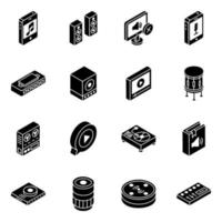 instruments et appareils multimédias vecteur