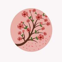 Cerise fleur arbre illustration vecteur